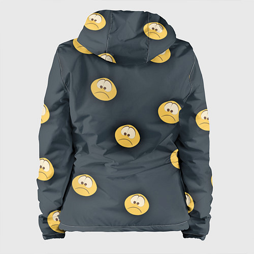 Женская куртка Грусть смайла / 3D-Белый – фото 2