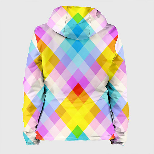 Женская куртка Узор из разноцветных ромбов / 3D-Черный – фото 2