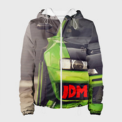 Женская куртка JDM машина зеленая тюнингованная