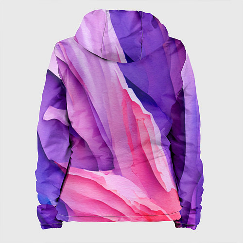 Женская куртка Необычная акварельная абстракция / 3D-Черный – фото 2