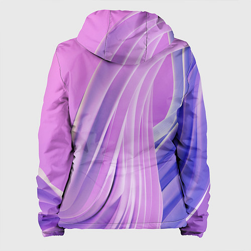 Женская куртка Волнообразные абстрактные розовые паттерны / 3D-Белый – фото 2