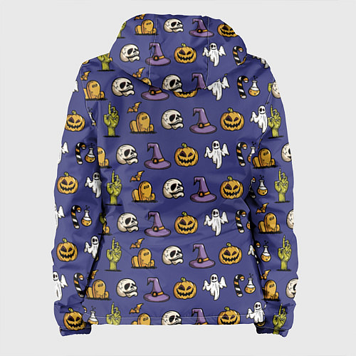 Женская куртка Halloween pattern / 3D-Черный – фото 2