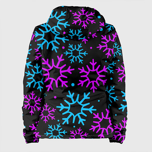 Женская куртка Неоновые снежинки / 3D-Черный – фото 2