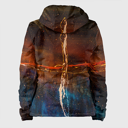 Женская куртка Тени, блёстки и краски во тьме / 3D-Белый – фото 2