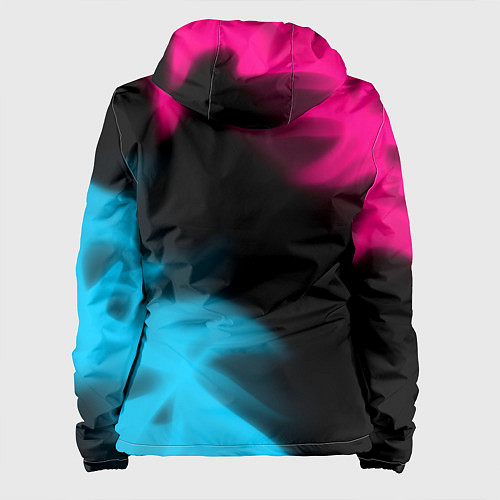 Женская куртка Dark Souls - neon gradient: надпись, символ / 3D-Черный – фото 2