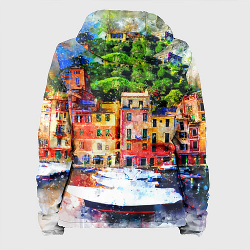 Женская куртка Картина красочный город / 3D-Белый – фото 2
