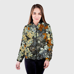 Куртка с капюшоном женская Лишайниковый лес, цвет: 3D-черный — фото 2