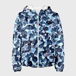 Куртка с капюшоном женская Новогдние кролики, цвет: 3D-белый