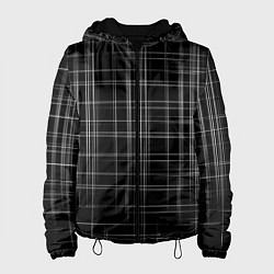 Куртка с капюшоном женская Белые линии, цвет: 3D-черный