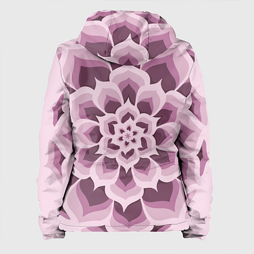 Женская куртка Цветочный узор в розовых тонах / 3D-Белый – фото 2