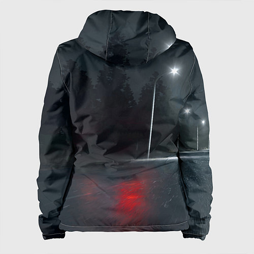 Женская куртка Крутая бэха на ночной трассе / 3D-Белый – фото 2