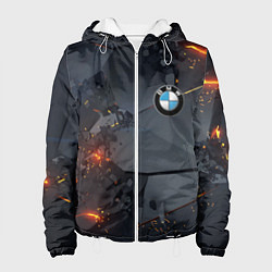 Куртка с капюшоном женская BMW explosion, цвет: 3D-белый