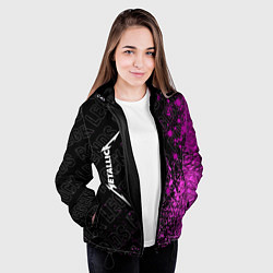 Куртка с капюшоном женская Metallica rock legends: по-вертикали, цвет: 3D-черный — фото 2
