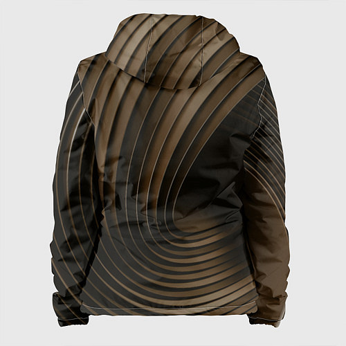 Женская куртка Тёмное-золотые пластины во тьме / 3D-Черный – фото 2