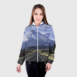 Куртка с капюшоном женская Мерседес - очередная вершина!, цвет: 3D-белый — фото 2