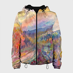 Женская куртка Осенний пейзаж акварель