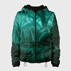 Куртка с капюшоном женская Причал у болота, цвет: 3D-черный