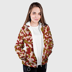 Куртка с капюшоном женская Камуфляж German Desert, цвет: 3D-белый — фото 2