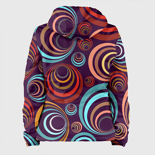 Женская куртка Множество разноцветных окружностей / 3D-Белый – фото 2