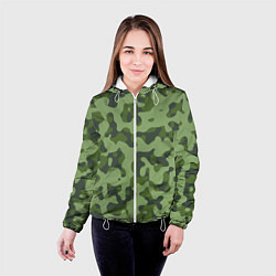 Куртка с капюшоном женская Камуфляж ВСР-93 Флора - Арбуз, цвет: 3D-белый — фото 2