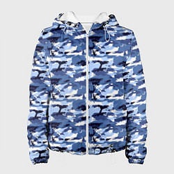 Куртка с капюшоном женская Камуфляж Navi Camo, цвет: 3D-белый
