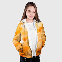 Куртка с капюшоном женская Оранжевое настроение, цвет: 3D-белый — фото 2