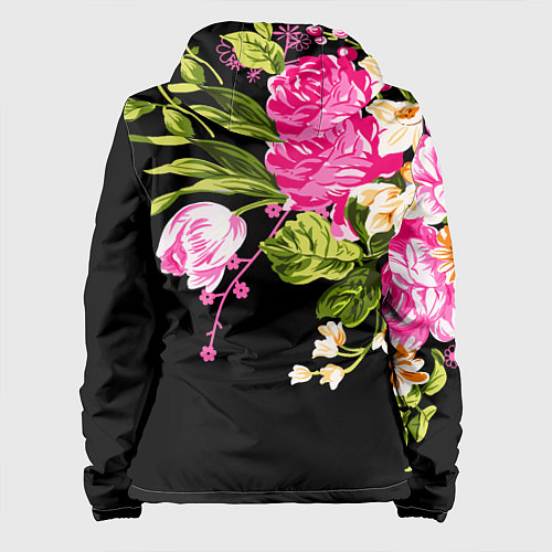 Женская куртка Букет цветов / 3D-Белый – фото 2