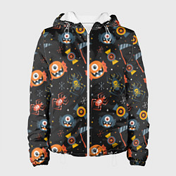 Куртка с капюшоном женская HALLOWEEN ХЭЛЛУИН, цвет: 3D-белый