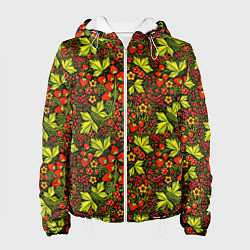 Женская куртка Хохлома - клубника и рябина