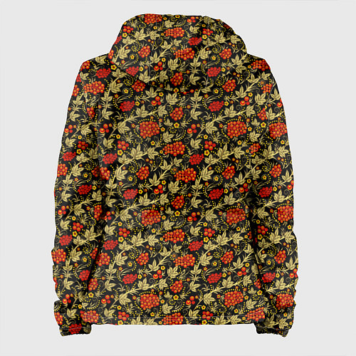 Женская куртка Хохлома - красные ягоды / 3D-Белый – фото 2