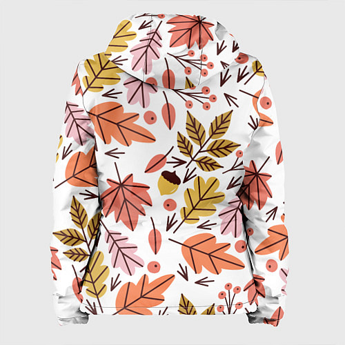 Женская куртка Осенний паттерн - листья / 3D-Белый – фото 2