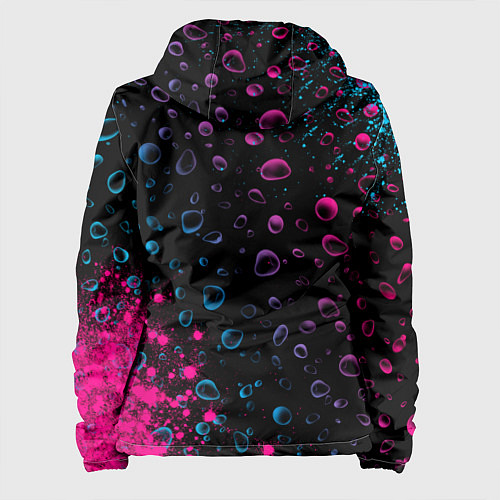 Женская куртка Dongfeng - neon gradient: надпись, символ / 3D-Черный – фото 2
