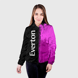 Куртка с капюшоном женская Everton pro football: по-вертикали, цвет: 3D-черный — фото 2