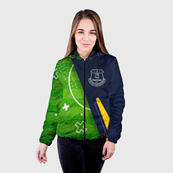 Куртка с капюшоном женская Everton football field, цвет: 3D-черный — фото 2