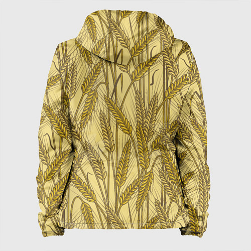 Женская куртка Винтажные колоски пшеницы / 3D-Белый – фото 2