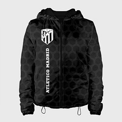 Куртка с капюшоном женская Atletico Madrid sport на темном фоне: по-вертикали, цвет: 3D-черный