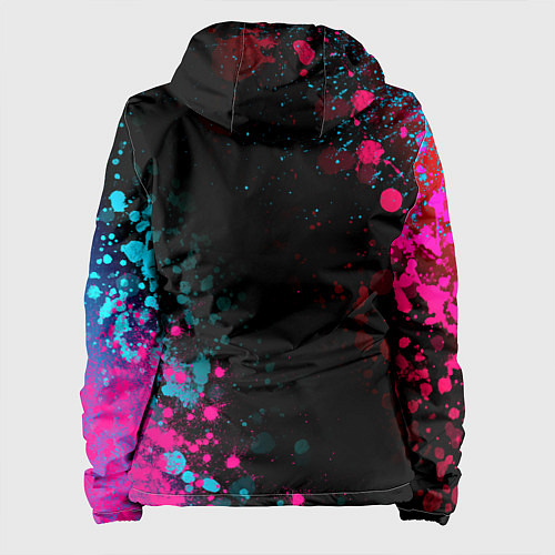 Женская куртка OneRepublic - neon gradient: надпись, символ / 3D-Черный – фото 2