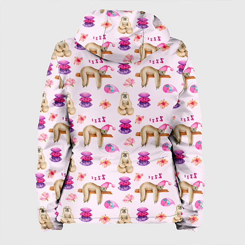 Женская куртка Сонный ленивец с подушками / 3D-Черный – фото 2