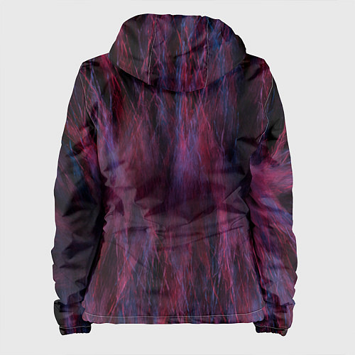 Женская куртка Сине-красный мех / 3D-Черный – фото 2