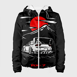 Куртка с капюшоном женская Мазда RX - 7 JDM Style, цвет: 3D-белый