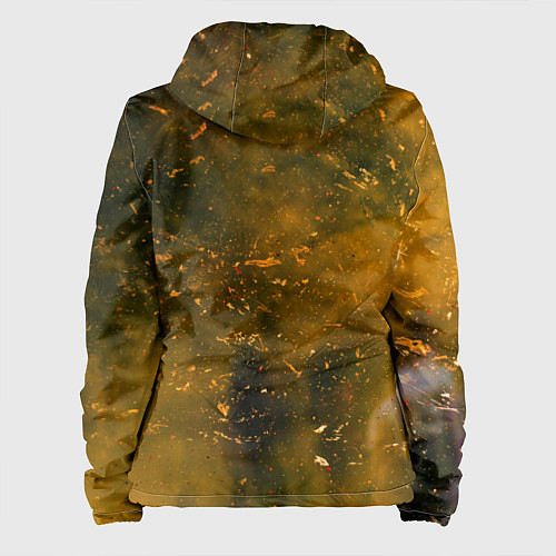 Женская куртка Чёрный туман и золотые краски / 3D-Белый – фото 2