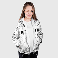 Куртка с капюшоном женская Безразличие, цвет: 3D-белый — фото 2