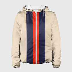 Женская куртка Полосы триколор синий красный