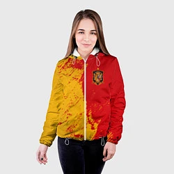Куртка с капюшоном женская Сборная Испании, цвет: 3D-белый — фото 2