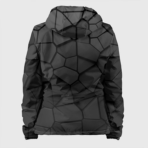 Женская куртка Черные стальные плиты / 3D-Белый – фото 2