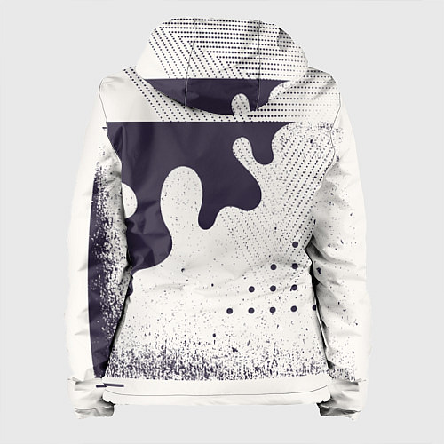 Женская куртка Абстрактные и тёмные точки и краски / 3D-Белый – фото 2