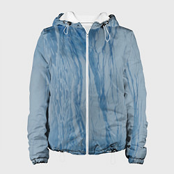 Куртка с капюшоном женская Замёрзший тёмный лёд, цвет: 3D-белый