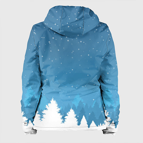 Женская куртка Новогодняя сказка дед мороз / 3D-Белый – фото 2