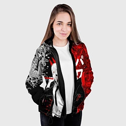 Куртка с капюшоном женская Пауэр и драконы, цвет: 3D-черный — фото 2