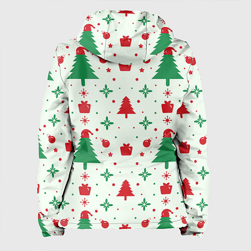 Женская куртка Праздничные ёлочки / 3D-Белый – фото 2